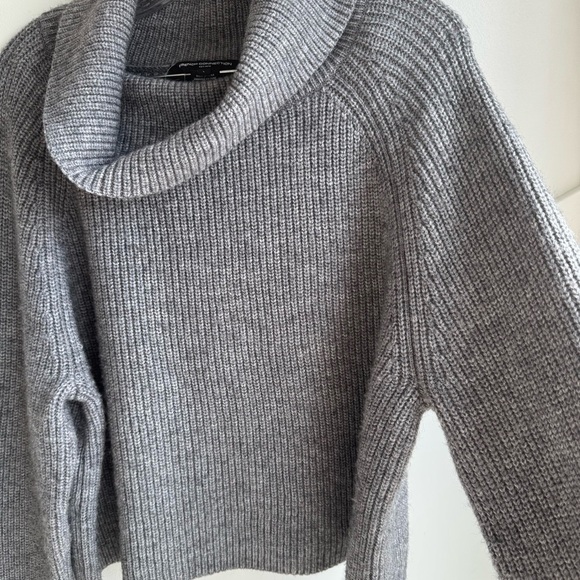 French Cinnection Mersai Cowl Neck Women's Gray Turtleneck Sweater sie L - Picture 6 of 13